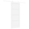 Porte Coulissante avec Ensemble de Quincaillerie 'ORKDAL'Blanche en Bois Massif de Pin 