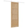 Porte coulissante avec ensemble de quincaillerie 73.5x211 cm Bois massif en pin 