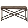 Banc de jardin 80 cm Résine tressée Marron 