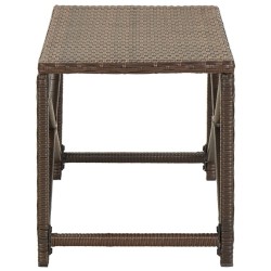 Banc de jardin 80 cm Résine tressée Marron 