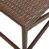 Banc de jardin 80 cm Résine tressée Marron 