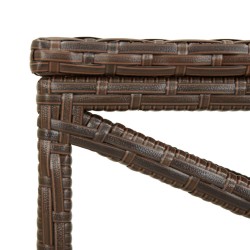 Banc de jardin 80 cm Résine tressée Marron 