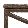 Banc de jardin 80 cm Résine tressée Marron 
