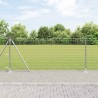 Clôture Euro avec 13 poteaux à embase de 1 x 25 m en acier galvanisé 