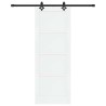 Porte coulissante avec quincaillerie Blanc 78x211 cm Bois massif de pin 