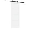 Porte coulissante avec quincaillerie Blanc 78x211 cm Bois massif de pin 