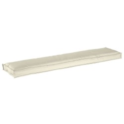 Coussins de Palette pour Banc 2 pcs Crème 180x40x8 cm Tissu Oxford 