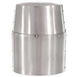 Casque de chevalier croisé antique pour GN Argenté Acier 