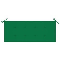 Banc Batavia avec coussin vert 120 cm Bois de teck massif 