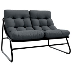 Ensemble de sièges extérieurs Gris foncé 