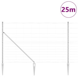 Cloture de champ 1,5 x 25 m en acier galvanisé 