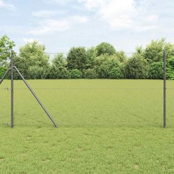 Clôture Hexagonale Grise Gris 1.2 x 50 m Acier 