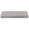 Coussin de plancher de palette Coton 120x80x10 cm Gris 