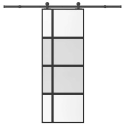 Porte coulissante kit de quincaillerie trempé verre aluminium 
