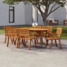 Table de jardin 200x90x75 cm Bois d'acacia solide 