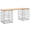 Banc de jardin design de gabion 103x31x42 cm bois massif de pin 