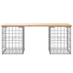 Banc de jardin design de gabion 103x31x42 cm bois massif de pin 