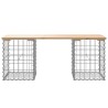 Banc de jardin design de gabion 103x31x42 cm bois massif de pin 
