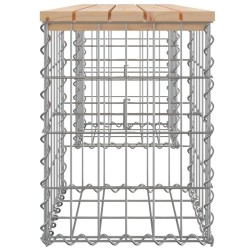 Banc de jardin design de gabion 103x31x42 cm bois massif de pin 