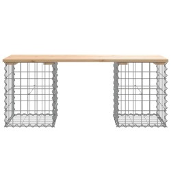 Banc de jardin design de gabion 103x31x42 cm bois massif de pin 