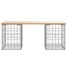 Banc de jardin design de gabion 103x31x42 cm bois massif de pin 