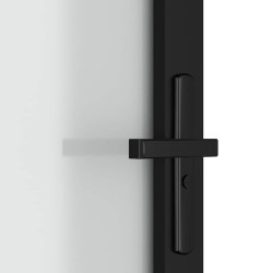 Porte intérieure 93x201,5 cm Noir Verre mat et aluminium 