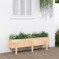 Lit surélevé de jardin 121x30x38 cm bois de pin massif 