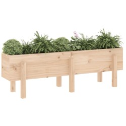 Lit surélevé de jardin 121x30x38 cm bois de pin massif 