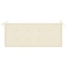 Banc Batavia avec coussin crème 120 cm Bois de teck massif 
