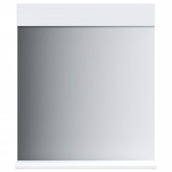 Miroir de salle de bain avec étagère BERG blanc bois massif 