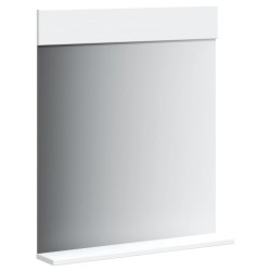 Miroir de salle de bain avec étagère BERG blanc bois massif 