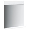 Miroir de salle de bain avec étagère BERG blanc bois massif 