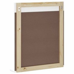 Miroir de salle de bain avec étagère BERG blanc bois massif 