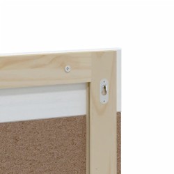 Miroir de salle de bain avec étagère BERG blanc bois massif 