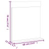 Miroir de salle de bain avec étagère BERG blanc bois massif 