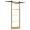 Porte coulissante avec kit de quincaillerie 83x211 cm Bois massif Pin 