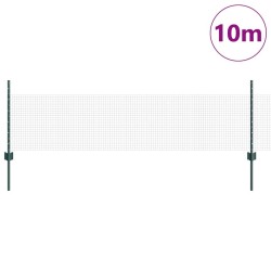 Set de clôture en fil de poulet Set de 2 Vert Acier galvanisé 
