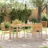 Chaises de Jardin 4 pcs Crème, Brun 