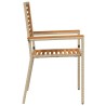 Chaises de Jardin 4 pcs Crème, Brun 