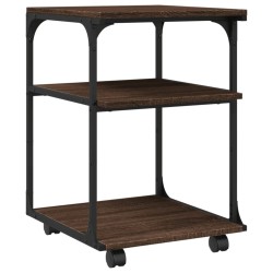 Support d'imprimante à 3 niveaux chêne marron 43x48x64 cm 