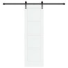 Porte coulissante avec matériel blanc 61x198,5 cm en pin massif 