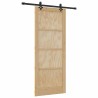 Porte Coulissante avec Ensemble de Quincaillerie 'ORKDAL'en Bois Massif de Pin 