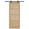Porte Coulissante avec Ensemble de Quincaillerie 'ORKDAL'en Bois Massif de Pin 