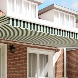 Lambrequin pour cadre de 5 m en Vert et Blanc 4.8x0.2 m 