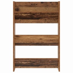 Cabinets à chaussures muraux 2 pcs Vieux bois 60 x 18 x 60 cm 