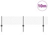 Clôture en maillons de chaîne avec 10 poteaux en U Gris 0.4x10 m Acier 