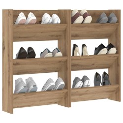 Cabinets à chaussures muraux avec étagère Autre 2 pcs chêne artisanal 