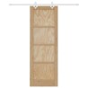 Porte Coulissante avec Kit de Quincaillerie 73.5x211 cm Bois Massif Pin 