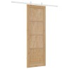 Porte Coulissante avec Kit de Quincaillerie 73.5x211 cm Bois Massif Pin 