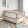 Barrière de sécurité de lit d'enfant Taupe 180x25 cm Tissu 